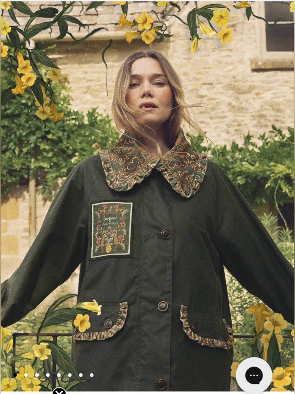 Barbour x Farm Rio Maria Clara Jacket - XXS - worn once, perfect condition